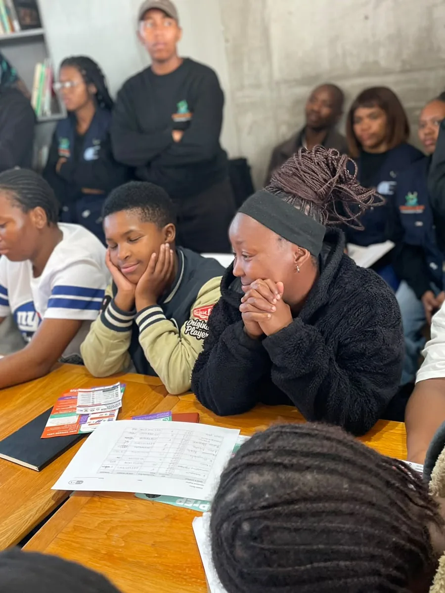 Young people at a community dialogue on HIV prevention options