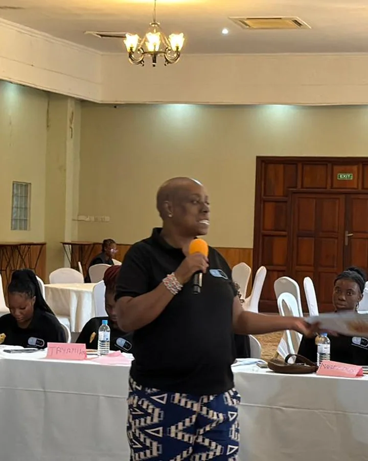 A Malawi champion facilitating a session