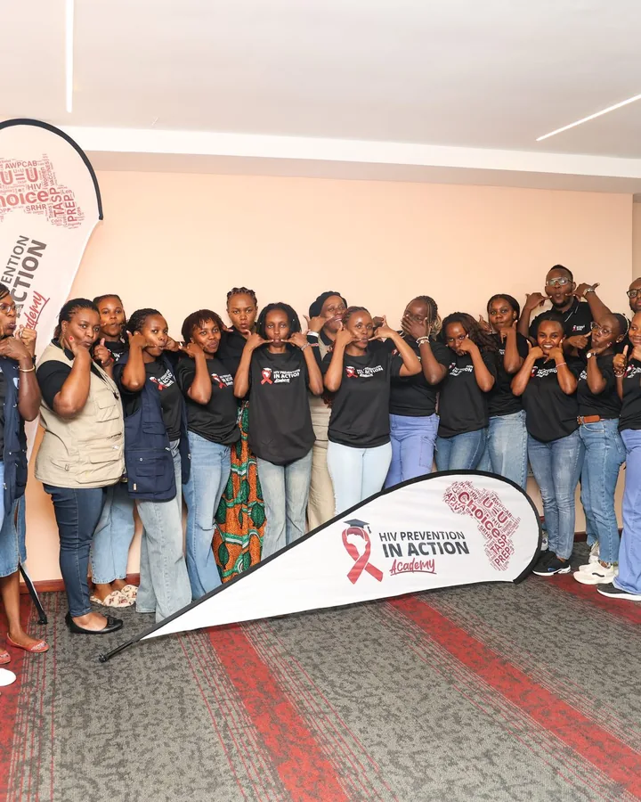 A cohort of champions with the HIV Prevention In Action banner
