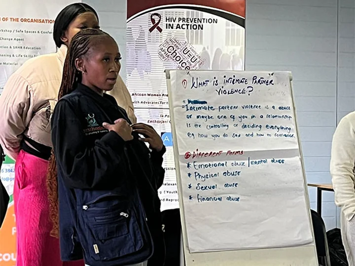 A woman making an informed choice in her community