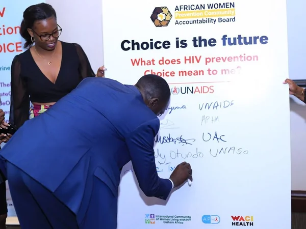 Advocates signing the Choice Manifesto commitment board