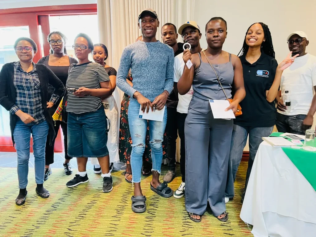 Oyama with fellow HIV prevention advocates